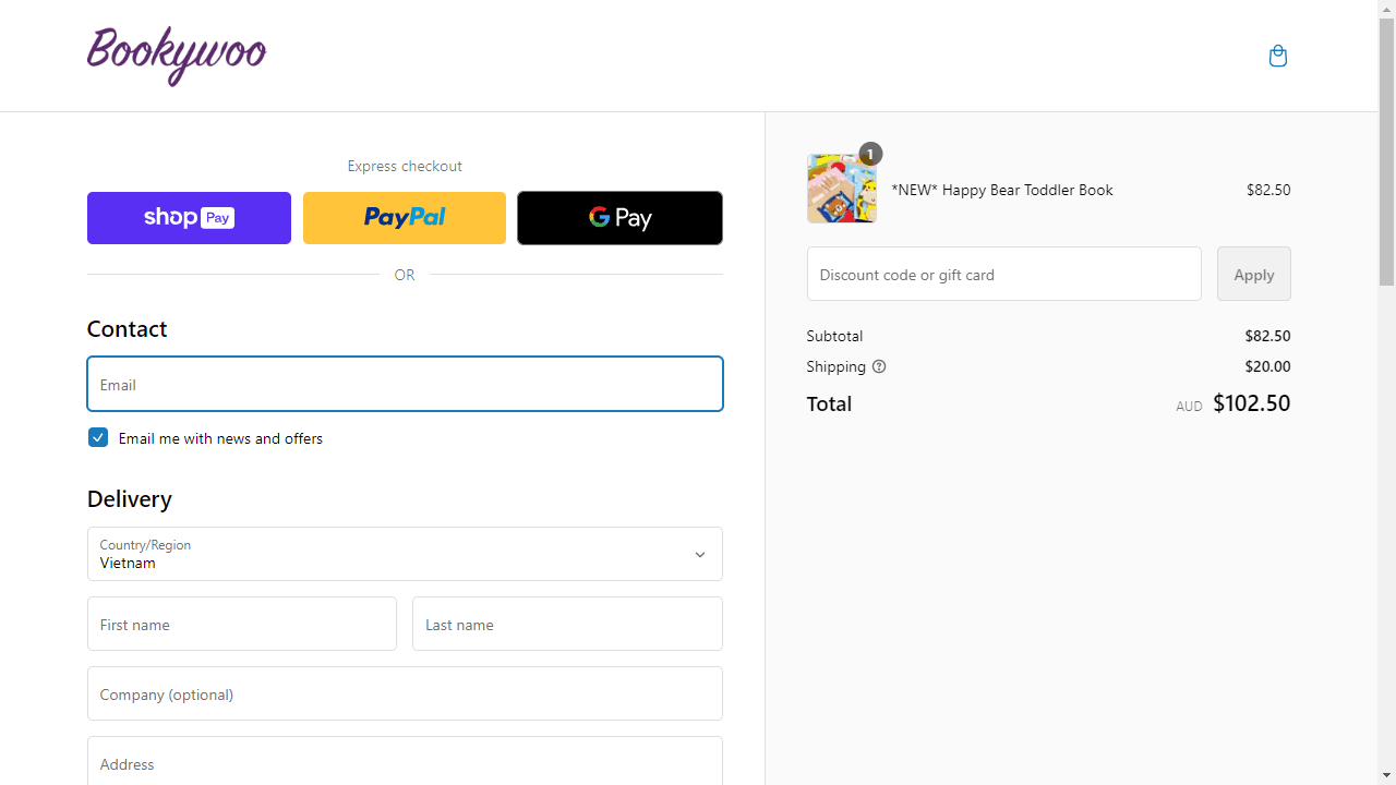 How to apply Bookywoo coupon code